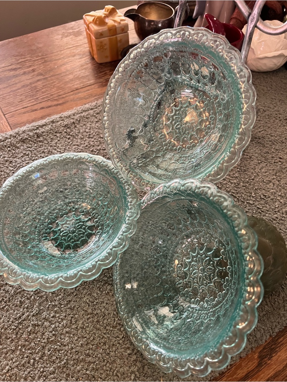 Vintage Made in Turkey Set of 3 Generous Bowls